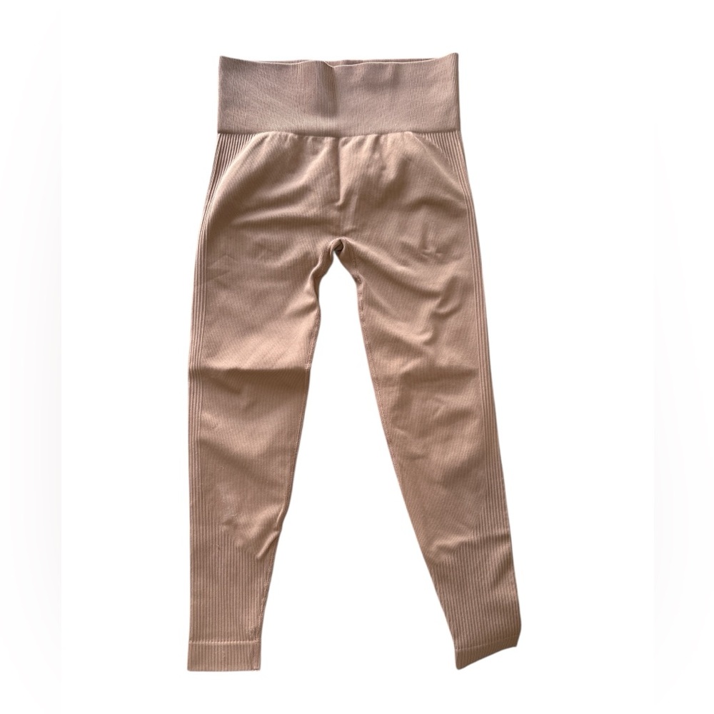Women's Beige High-Waisted Leggings